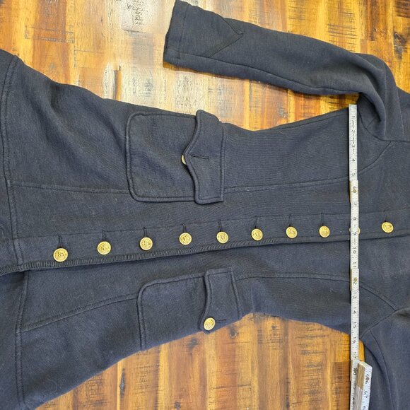 Denim & Supply Ralph Lauren black long officer's military style coat, size M - Picture 7 of 10